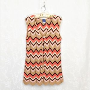 A2 by Armand & Alba Chevron Sleeveless Cardigan